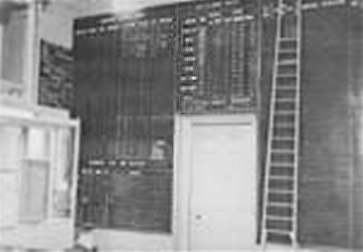 ops board at Allerton park for no. 6 Group